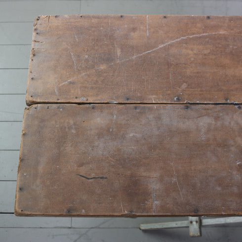 C612 アンティーク組み立て式折り畳みテーブル 木製 輸入家具 高さ83㎝ 幅182㎝ 奥行き53㎝