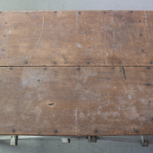 C612 アンティーク組み立て式折り畳みテーブル 木製 輸入家具 高さ83㎝ 幅182㎝ 奥行き53㎝