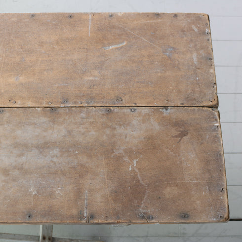 C612 アンティーク組み立て式折り畳みテーブル 木製 輸入家具 高さ83㎝ 幅182㎝ 奥行き53㎝