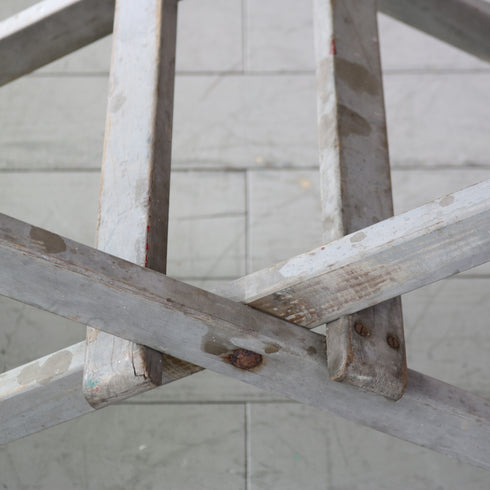 C612 アンティーク組み立て式折り畳みテーブル 木製 輸入家具 高さ83㎝ 幅182㎝ 奥行き53㎝