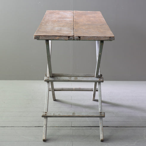 C612 アンティーク組み立て式折り畳みテーブル 木製 輸入家具 高さ83㎝ 幅182㎝ 奥行き53㎝