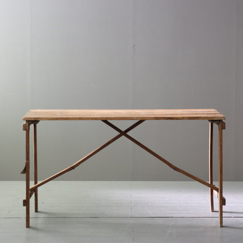 C614 アンティーク折り畳みテーブル 木製 輸入家具 高さ76㎝ 幅137㎝ 奥行き65㎝