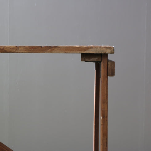 C614 アンティーク折り畳みテーブル 木製 輸入家具 高さ76㎝ 幅137㎝ 奥行き65㎝