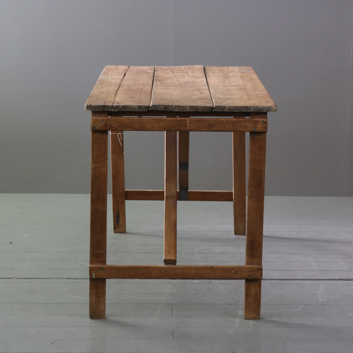 C614 アンティーク折り畳みテーブル 木製 輸入家具 高さ76㎝ 幅137