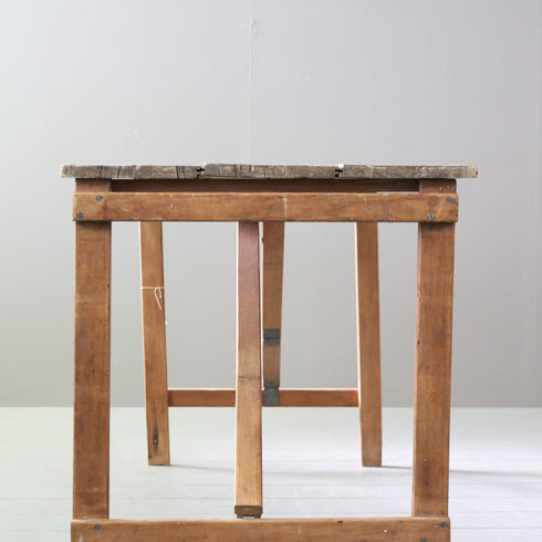 C614 アンティーク折り畳みテーブル 木製 輸入家具 高さ76㎝ 幅137㎝ 奥行き65㎝