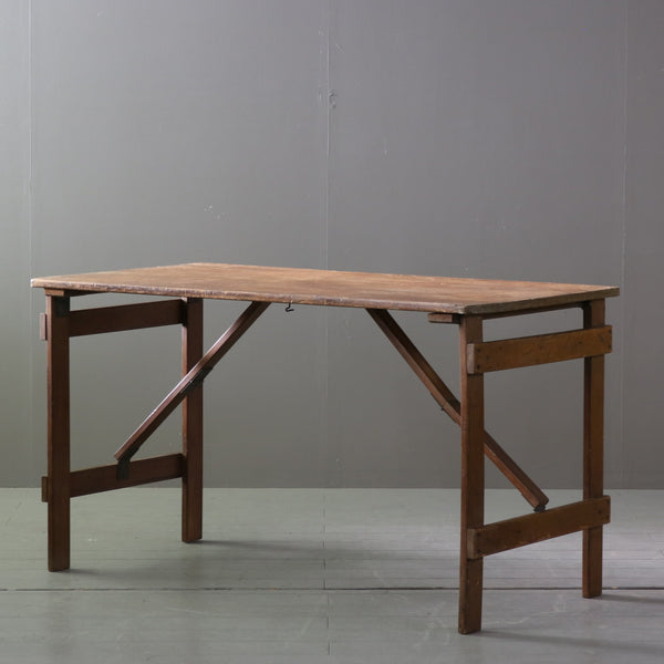 C170 アンティーク折り畳みテーブル 木製 輸入家具 高さ76㎝ 幅136㎝ 奥行き68㎝