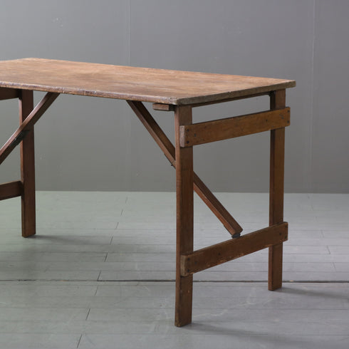 C170 アンティーク折り畳みテーブル 木製 輸入家具 高さ76㎝ 幅136㎝ 奥行き68㎝