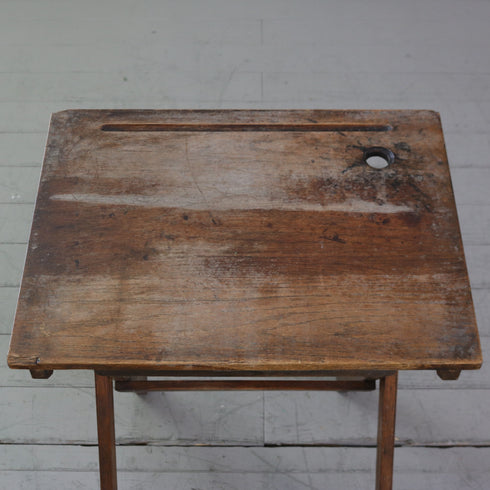 C615 アンティークスクールデスク 木製 輸入家具 高さ75㎝ 幅60㎝ 奥行き45㎝