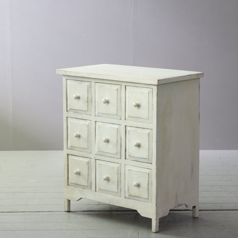 C619 ドロワーチェスト 白 木製 什器 高さ80㎝ 幅70㎝ 奥行き40㎝