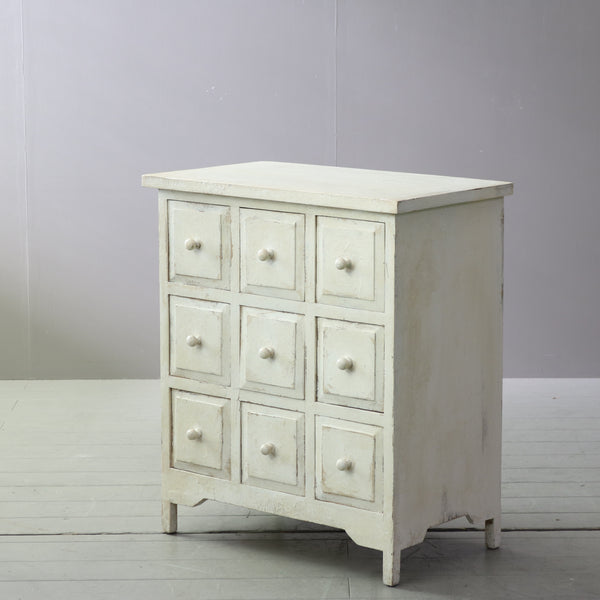 C619 ドロワーチェスト 白 木製 什器 高さ80㎝ 幅70㎝ 奥行き40㎝