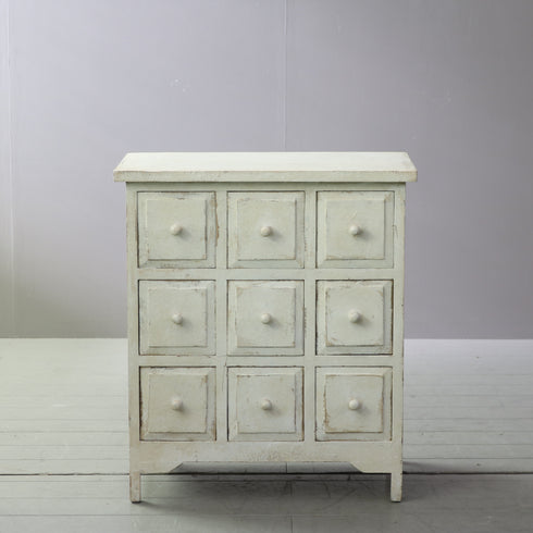 C619 ドロワーチェスト 白 木製 什器 高さ80㎝ 幅70㎝ 奥行き40㎝