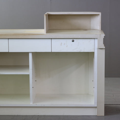 C620 レジカウンター 白 木製 什器 高さ110㎝ 幅160㎝ 奥行き60㎝