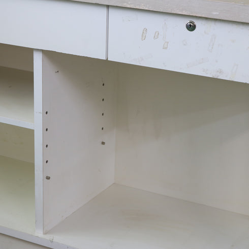 C620 レジカウンター 白 木製 什器 高さ110㎝ 幅160㎝ 奥行き60㎝