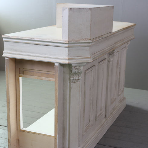 C620 レジカウンター 白 木製 什器 高さ110㎝ 幅160㎝ 奥行き60㎝