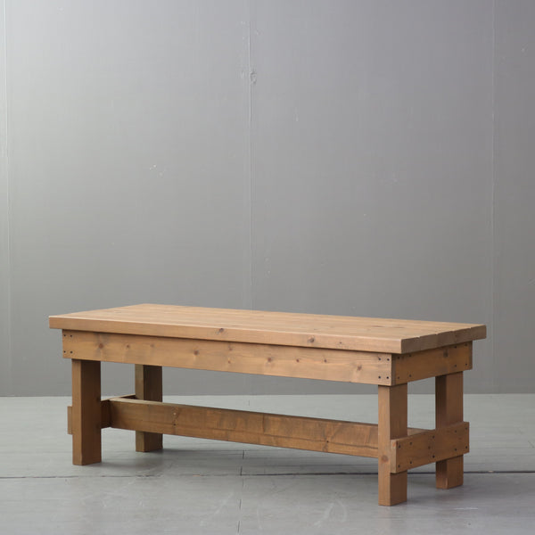 C624 木製ベンチ 什器 高さ45㎝ 幅125㎝ 奥行き44㎝