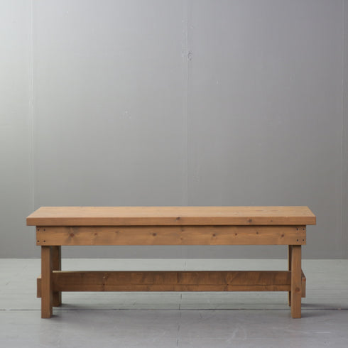 C624 木製ベンチ 什器 高さ45㎝ 幅125㎝ 奥行き44㎝