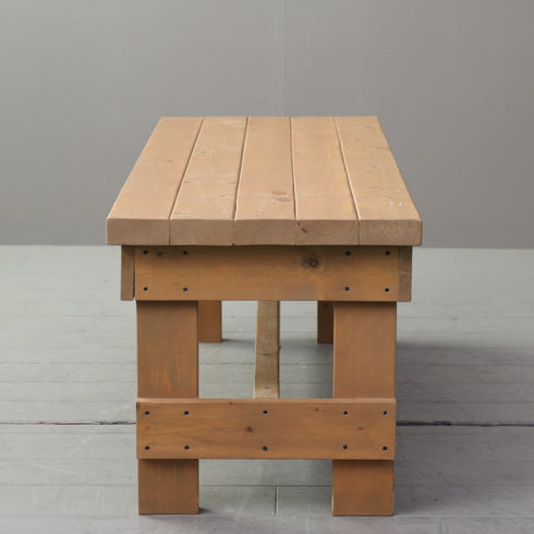 C624 木製ベンチ 什器 高さ45㎝ 幅125㎝ 奥行き44㎝