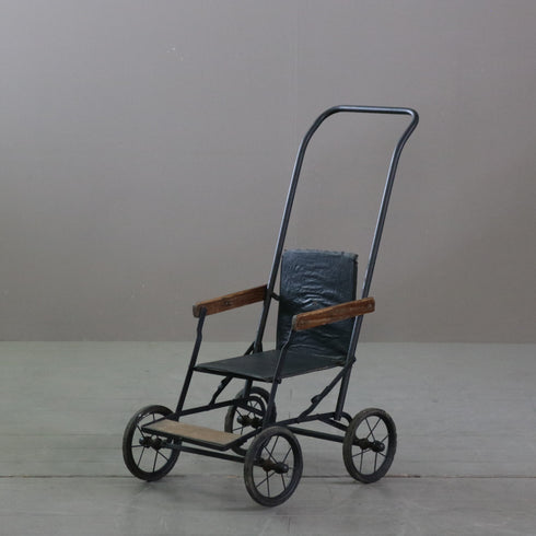 C628 アンティークベビーカー ウッド×アイアン 輸入家具 高さ83㎝ 幅45㎝ 奥行き63㎝