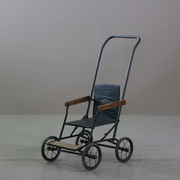 C628 アンティークベビーカー ウッド×アイアン 輸入家具 高さ83㎝ 幅45㎝ 奥行き63㎝