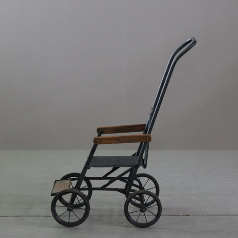 C628 アンティークベビーカー ウッド×アイアン 輸入家具 高さ83㎝ 幅45㎝ 奥行き63㎝