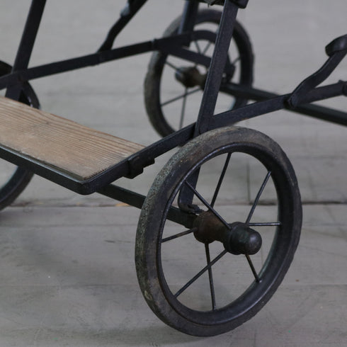 C628 アンティークベビーカー ウッド×アイアン 輸入家具 高さ83㎝ 幅45㎝ 奥行き63㎝