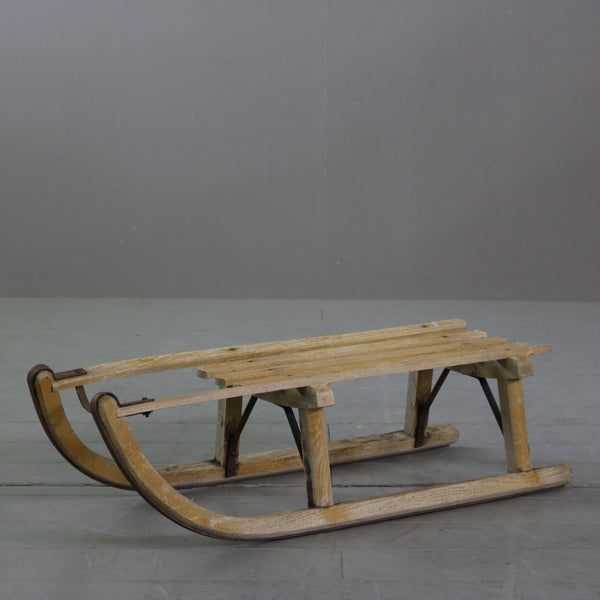 C629 アンティーク木製そり 輸入家具 高さ23㎝ 幅84㎝ 奥行き34㎝