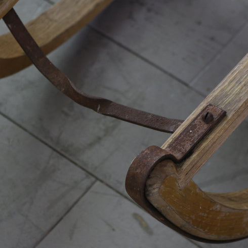C629 アンティーク木製そり 輸入家具 高さ23㎝ 幅84㎝ 奥行き34㎝