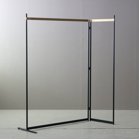 A633 開閉式ハンガーラック 金属製 什器 高さ156㎝ 幅120㎝ 奥行き68㎝