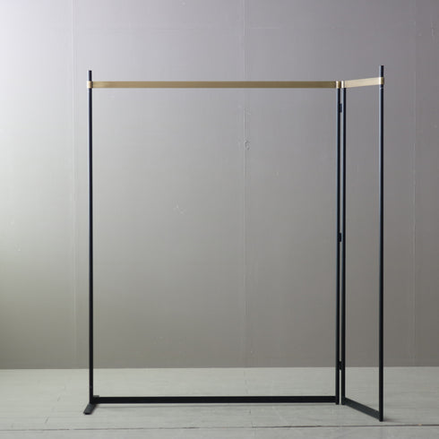 A633 開閉式ハンガーラック 金属製 什器 高さ156㎝ 幅120㎝ 奥行き68㎝