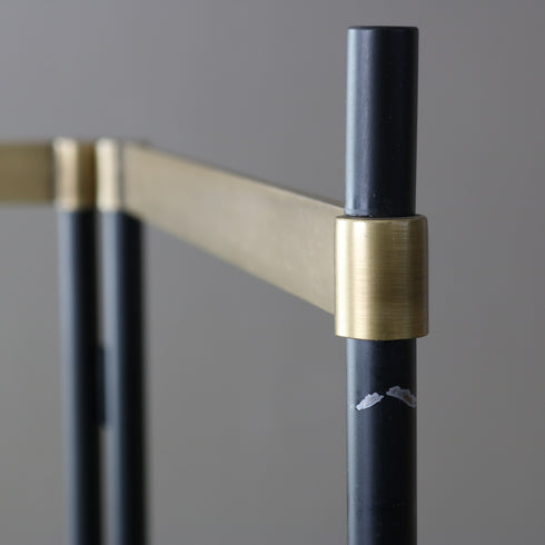 A633 開閉式ハンガーラック 金属製 什器 高さ156㎝ 幅120㎝ 奥行き68㎝