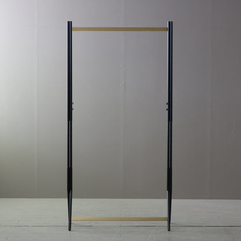 A634 ハンガーラック 伸縮 金属製 什器 高さ137㎝ 幅90㎝ 奥行き38㎝