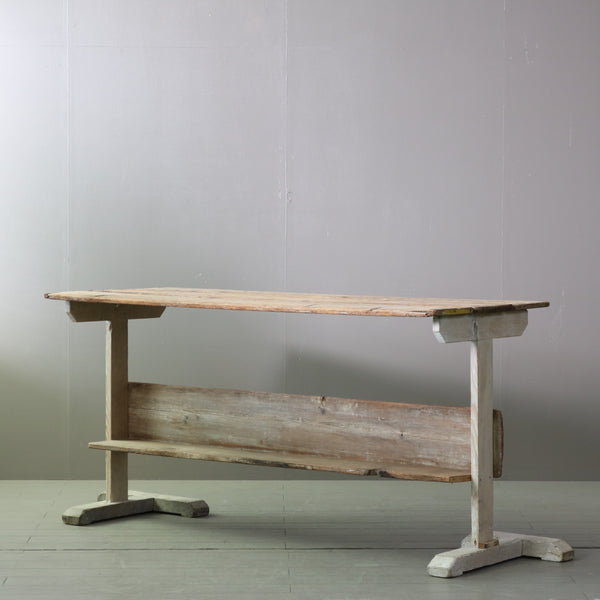 C683 アンティーク テーブル 作業台 木製 ドイツ輸入家具 高さ86㎝ 幅208㎝ 奥行き70㎝
