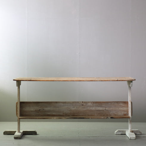 C683 アンティーク テーブル 作業台 木製 ドイツ輸入家具 高さ86㎝ 幅208㎝ 奥行き70㎝