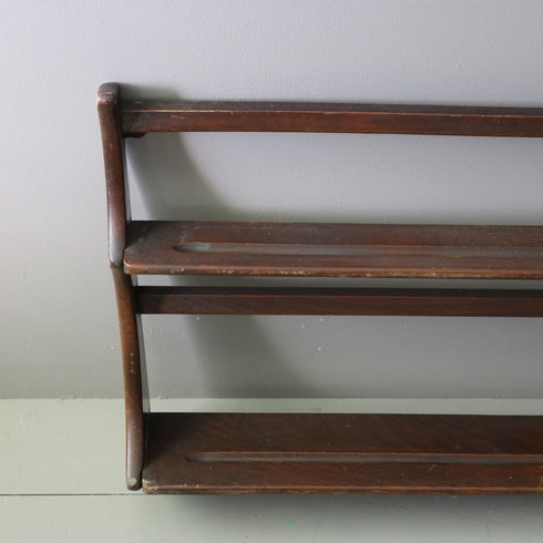 アーコール ウォールラック 木製 イギリス輸入家具 高さ50㎝ 幅97㎝ 奥行き13㎝ 【C693】