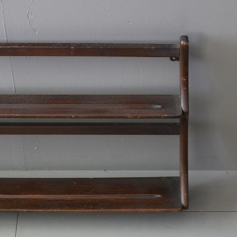 アーコール ウォールラック 木製 イギリス輸入家具 高さ50㎝ 幅97㎝ 奥行き13㎝ 【C693】