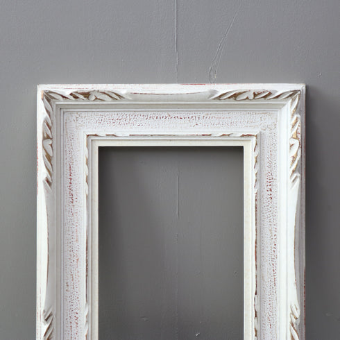 G694 額縁 白 木製 高さ52㎝ 幅42㎝ 奥行き5㎝