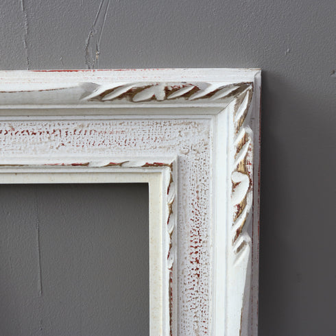 G694 額縁 白 木製 高さ52㎝ 幅42㎝ 奥行き5㎝