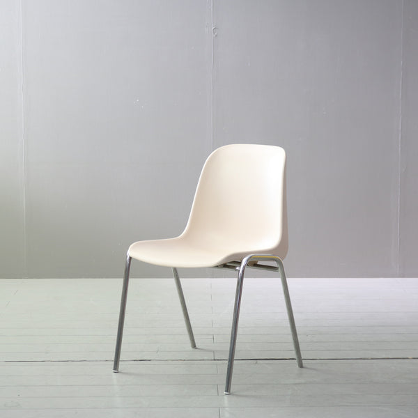 MOD ELENA スタッキングチェア 2脚SET イタリア製 ベージュ 高さ78㎝ 幅52㎝ 奥行き52㎝ 【C785】