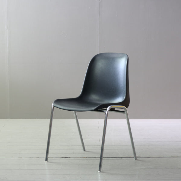 MOD ELENA スタッキングチェア 2脚SET イタリア製 黒 高さ78㎝ 幅52㎝ 奥行き52㎝ 【C789】