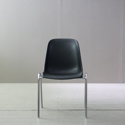 MOD ELENA スタッキングチェア イタリア製 黒 2脚SET 【C751】