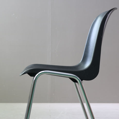 MOD ELENA スタッキングチェア イタリア製 黒 2脚SET 【C751】