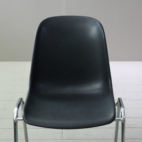 MOD ELENA スタッキングチェア イタリア製 黒 2脚SET 【C751】