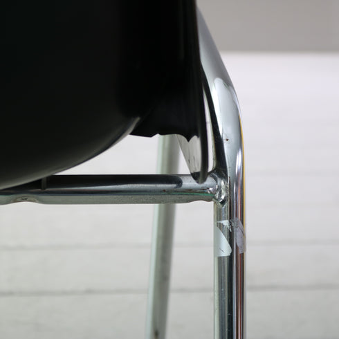 MOD ELENA スタッキングチェア イタリア製 黒 2脚SET 【C751】