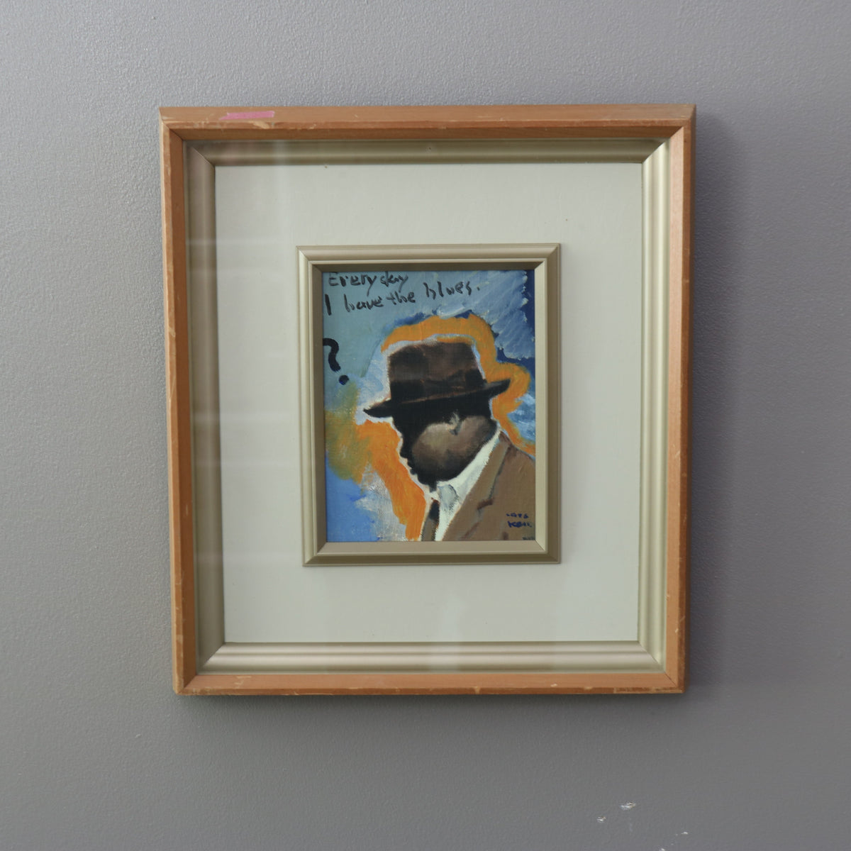 K4 原画作品 木製フレーム 横顔モチーフ – uragami