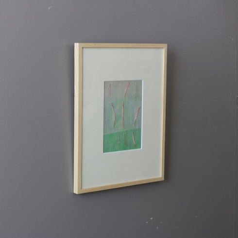 K7 抽象作品 木製naturalフレーム グリーングラデーション