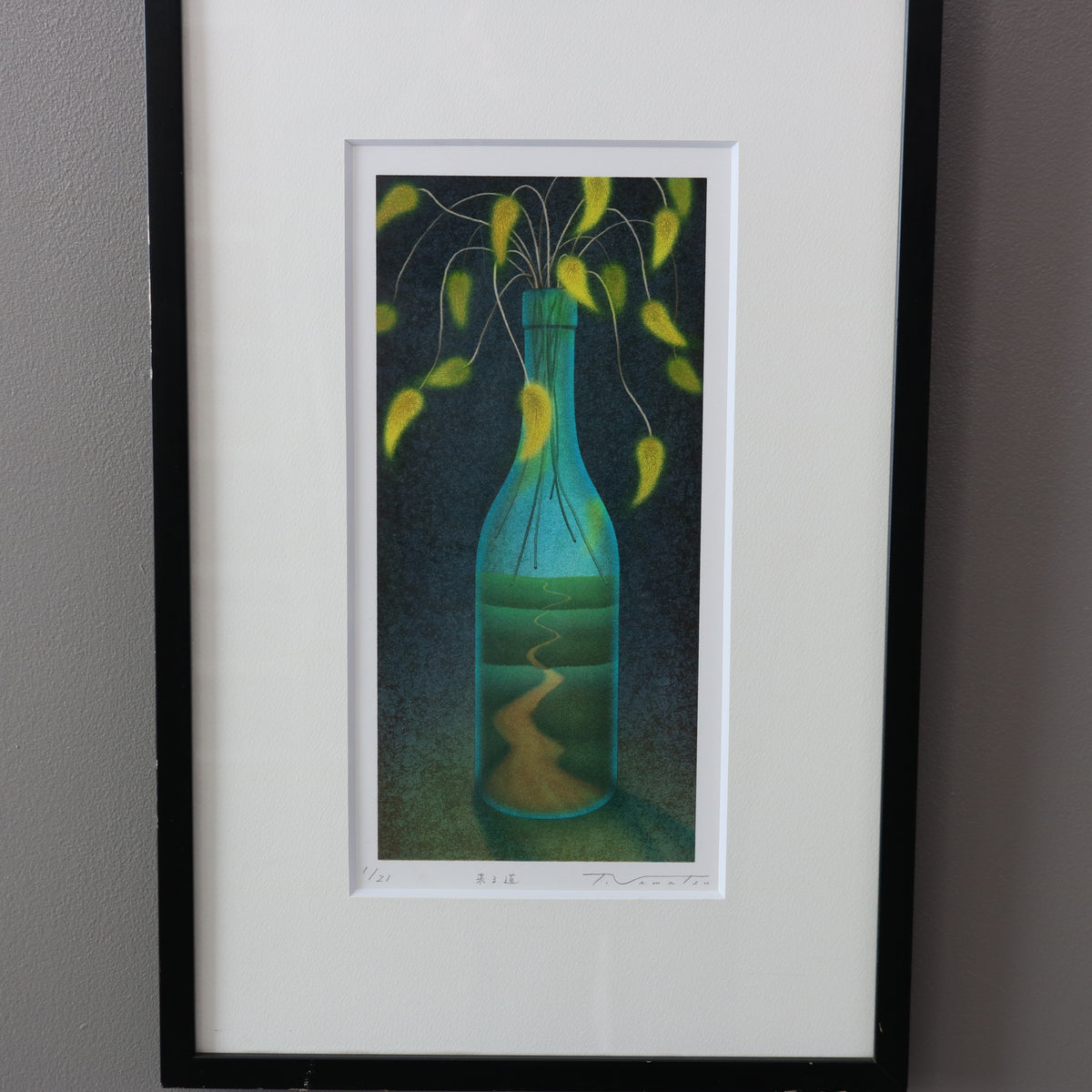 K8 版画作品 リトグラフ 黒フレーム ボトルモチーフ – uragami