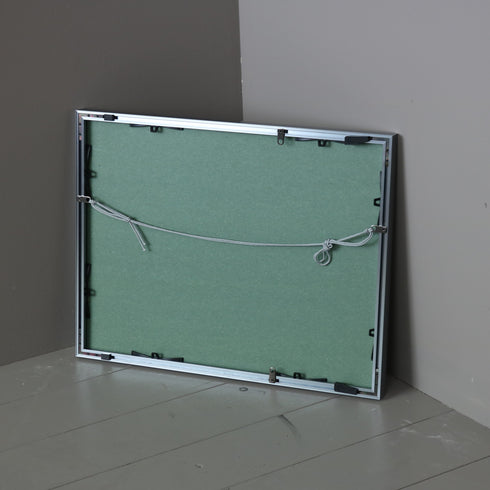 K12 リトグラフ作品 シルバーフレーム 蝶と花モチーフ