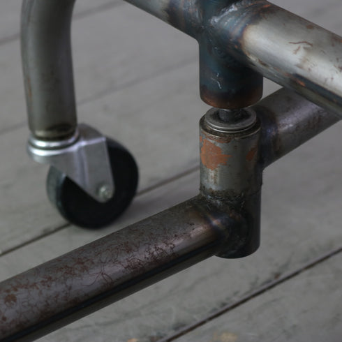 A729 ハンガーラック キャスター付き 開閉式 金属製 什器 高さ160㎝ 幅200㎝ 奥行き40㎝