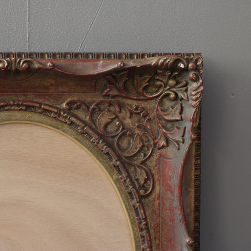 G733 ヴィンテージ額縁 赤茶×ゴールド H57/W47/D7