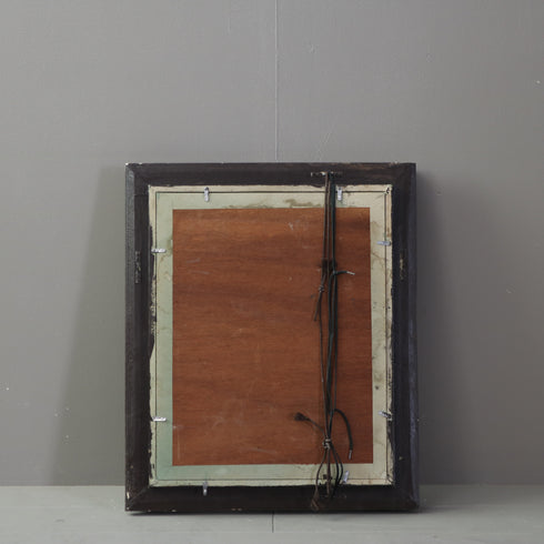 G733 ヴィンテージ額縁 赤茶×ゴールド H57/W47/D7